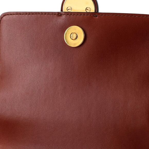 Chloé Red and Brown Leather Suede Patent Tess Bag - Picture 7 of 16